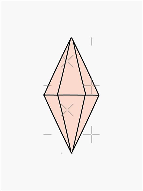 The Sims Plumbob Salmon Pink Sticker For Sale By Sienna0312 Redbubble