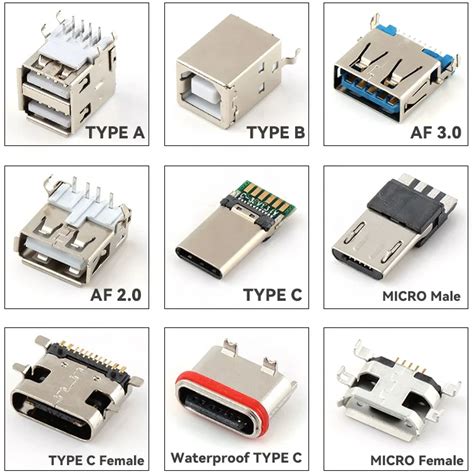 Type C Pin Connector Vertical Smt Female P Usb Type C Connectors