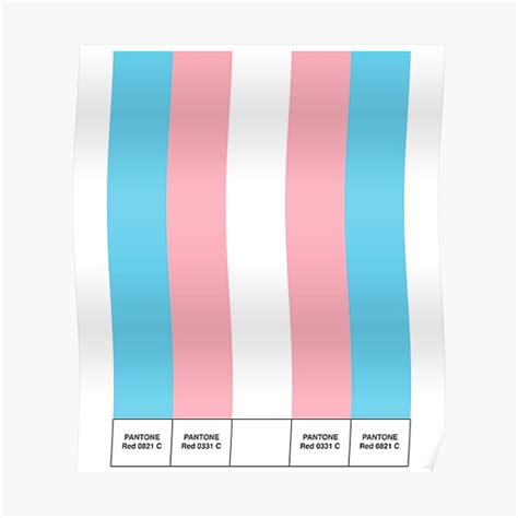 "Pantone Trans Flag" Poster for Sale by BlackBones | Redbubble