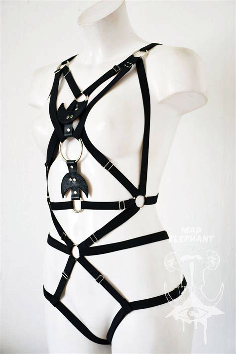 Elastic Full Body Harness Adjustable Lingerie Suit Etsy