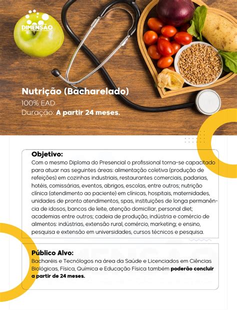 Curso De Nutrição Duração - Curso de Nutrição 100% EAD: Formação Completa | PDF | Diploma de ...