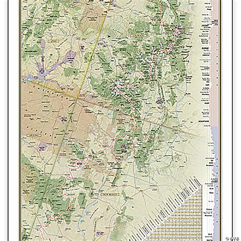 National Geographic Continental Divide Trail Map Laminated 18 X 48