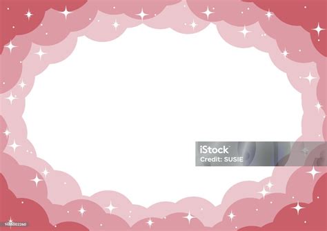 Cute Background Frame With Pink Clouds Stock Illustration - Download Image Now - Backgrounds ...