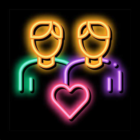 Men Homosexual Love Gay Neon Glow Icon Illustration 17785436 Vector Art At Vecteezy