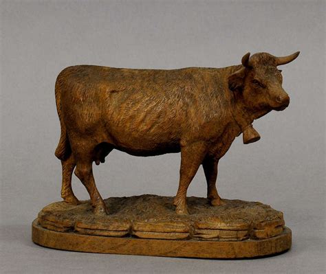 Wooden Carved Black Forest Cattle Brienz Circa 1900 At 1stdibs