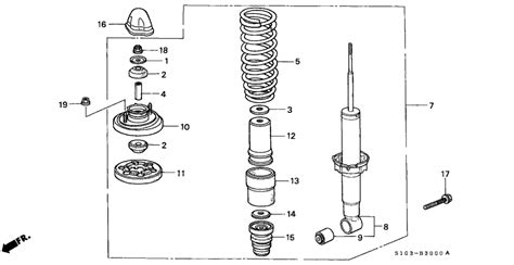 S Genuine Honda Shock Absorber Rear