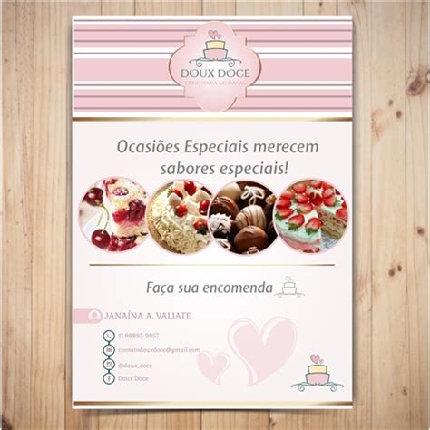 Doux Doce Confeitaria artesanal Criação de Folheto ou Cartaz s