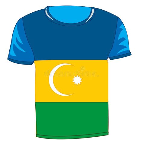 Bandera Azerbaijan De La Camiseta Ilustraci N Del Vector Ilustraci N