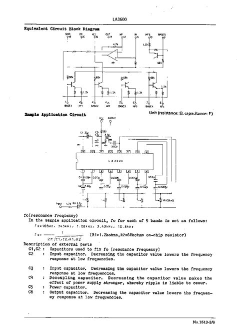 LA3600 datasheet(3/6 Pages) SANYO | 5-Band Graphic Equalizer