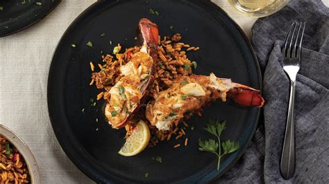 Crab Stuffed Lobster Tails With Dirty Rice Recipe