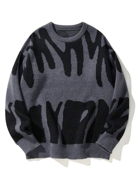 Manfinity Hypemode Men Graphic Pattern Jumper Shein Uk