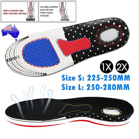 Arch Support Insoles Shoes Insert Orthotic Sole Running Cushion Planta ...
