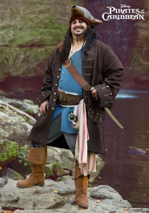 Plus Size Men's Authentic Captain Jack Sparrow Costume