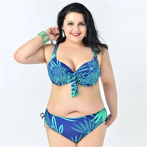 New Big Plus Size Bikini Set Summer Style Women Swimwear Push Up Bikini Bathing Suit Women