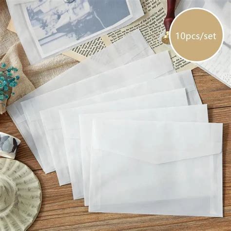 paperwrld translucent semi transparent envelope set