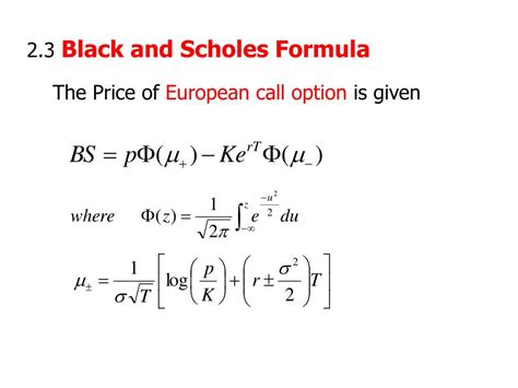 Ppt Black Scholes Formula Using Long Memory Powerpoint Presentation