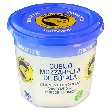 QUEIJO MUSSARELA DE BÚFALA ZERO LACTOSE BÚFALO DOURADO 150G ilergic