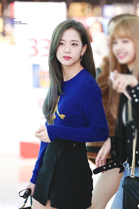 180908 Blackpink At Icn Airport Blackpink Jisoo Blackpink Fashion Black Pink Leader