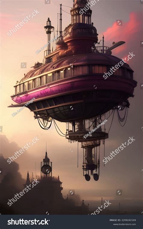 Steampunk Flying City