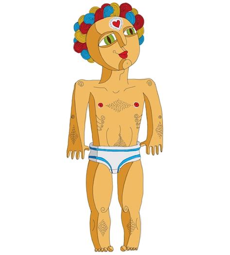 Premium Vector Vector Illustration Of Nude Man Adam Concept Hand Drawn Image Of Person