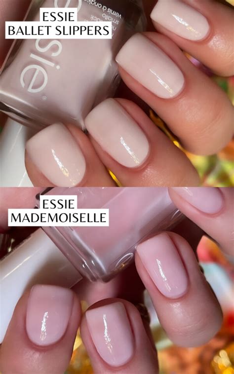 Sheer Nails Essie Ballet Slippers Vs Mademoiselle Swatches Sammie Etc