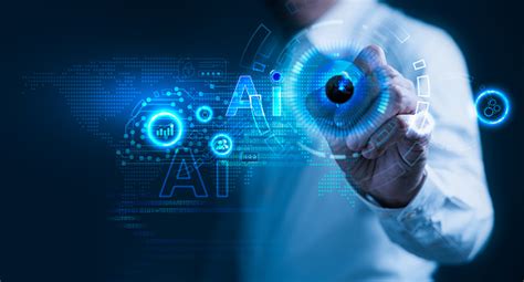 Businessman Touching Artificial Intelligence For Business Growth ...