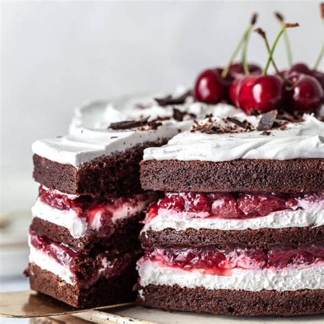 Vegan Black Forest Naked Cake Vibrant Plate