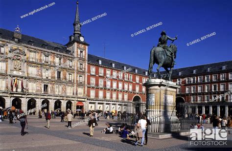 Spain Madrid Plaza Mayor Stock Photo Picture And Rights Managed