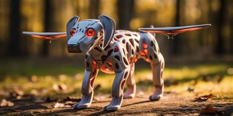 premium ai image  robotic unusual dog drone