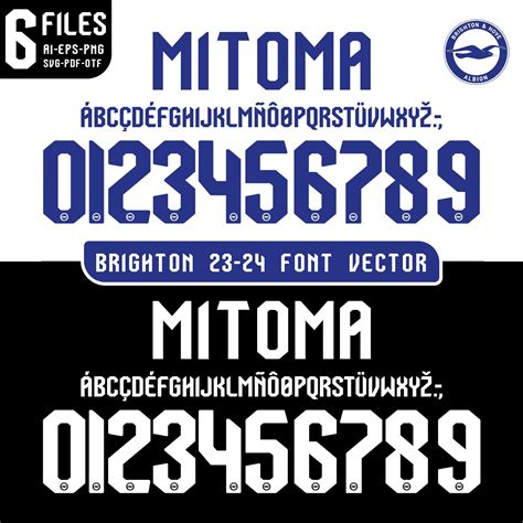 Brighton Hove Albion 2024 Font Digital Download / Premier League