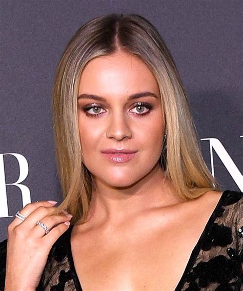 Kelsea Ballerini Very Long Sleek Light Blonde Hairdo