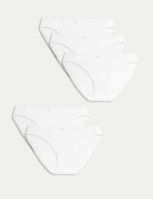 Buy 5pk Cotton Lycra Bikini Knickers At Marks Spencer