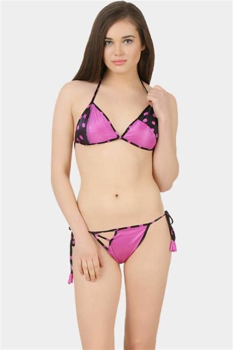 Buy Fasense Satin Polka Dot Lingerie Set Online At Best Prices In India