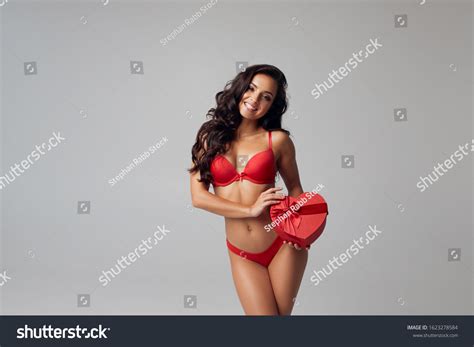 Attractive Sexy Woman Red Lingerie Isolated Stock Photo 1623278584 Shutterstock