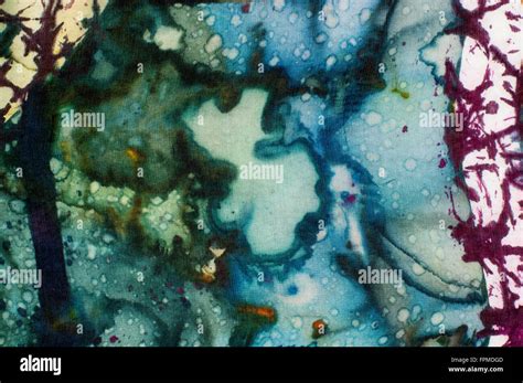 Abstraction Fragment Hot Batik Handmade Art Silk Background