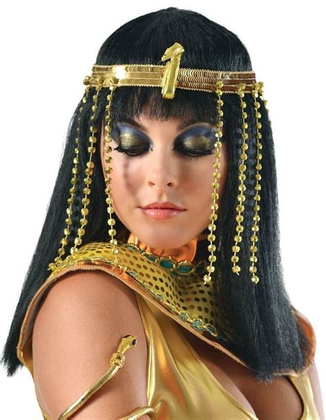 Cleopatra Headdress Gold Queen Beads Sequin Roman Egyptian 2pc Fancy