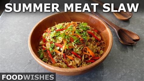 Summer Meat Slaw Pulled Pork Coleslaw Food Wishes Youtube