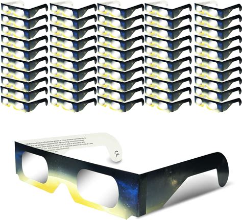 Goiutr Gafas De Eclipse Solar Paquete De 50 2024 Con Certificación Ce