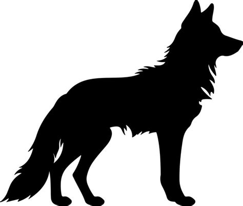 Premium Vector Wolf Silhouette Vector Illustration White Background