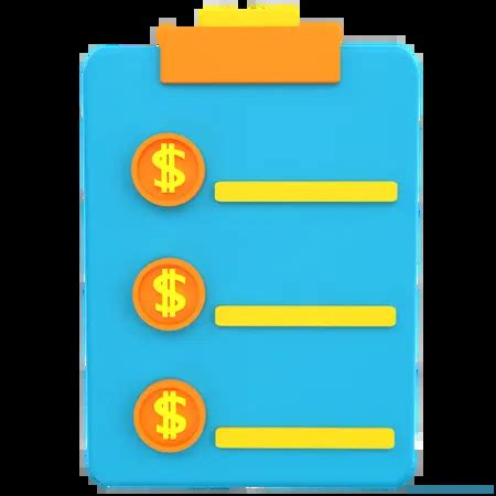 financial checklist  illustration   png obj  blend format