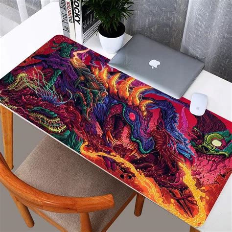 Большая игровая поверхность Коврик для компьютерной мыши и клавиатуры ...