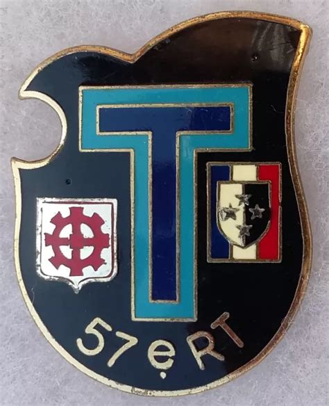 INSIGNE BADGE 57 RT Régiment Transmissions ORIGINAL Drago FFA