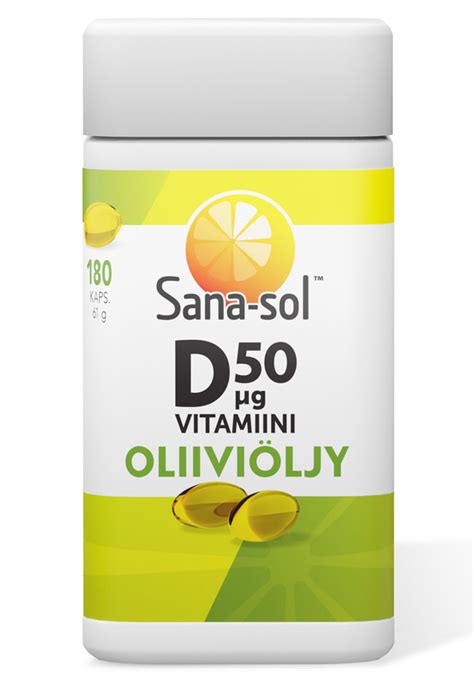 Sana-sol D-vitamiini 50µg Oliiviöljy 180 5702071505365 | Laplandia Market