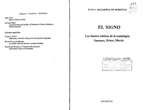 Pdf Magarios De Morentin El Signo En Saussure Peirce Y Morris