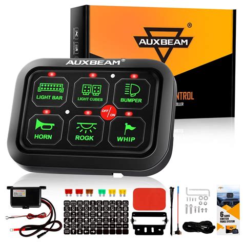 Buy Auxbeam 6 Gang Switch Panel GC60 Universal Circuit Control Relay