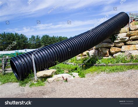 giant plastic pipe children play stock photo  shutterstock