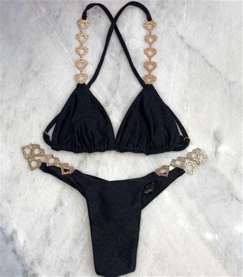 China Customized Black Bikini Diamond Bikini Diamond Swimwear Suppliers Manufacturers Factory