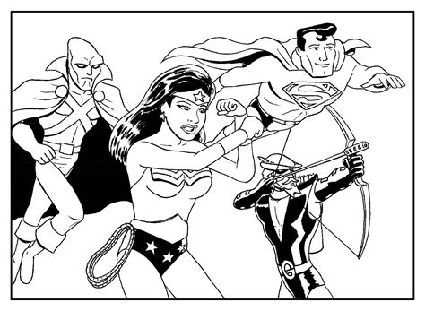 Desenho Da Liga Da Justiça Para Colorir