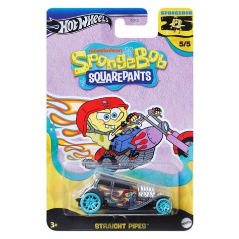 Hot Wheels Mattel Bob Esponja Straight Pipes Carrinho De