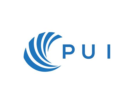 pui letter logo design  white background pui creative circle letter